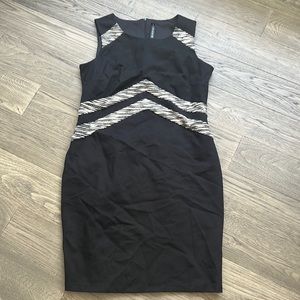 Lori Michaels | Black Dress with Tweed | L